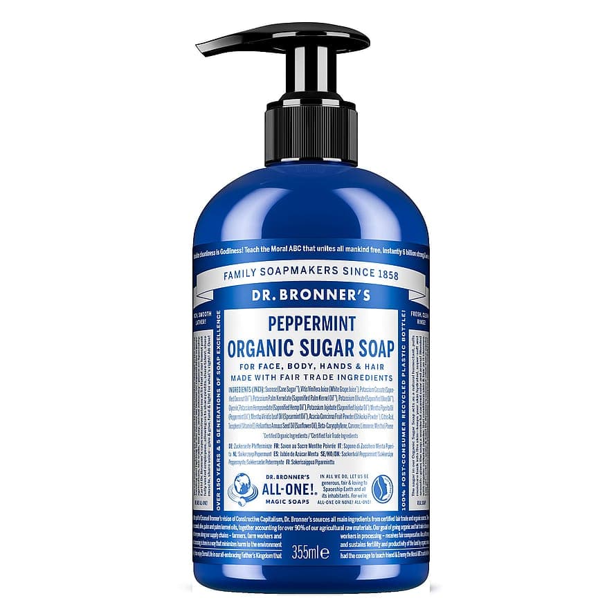 Peppermint Organic Sugar Soap 355 ml