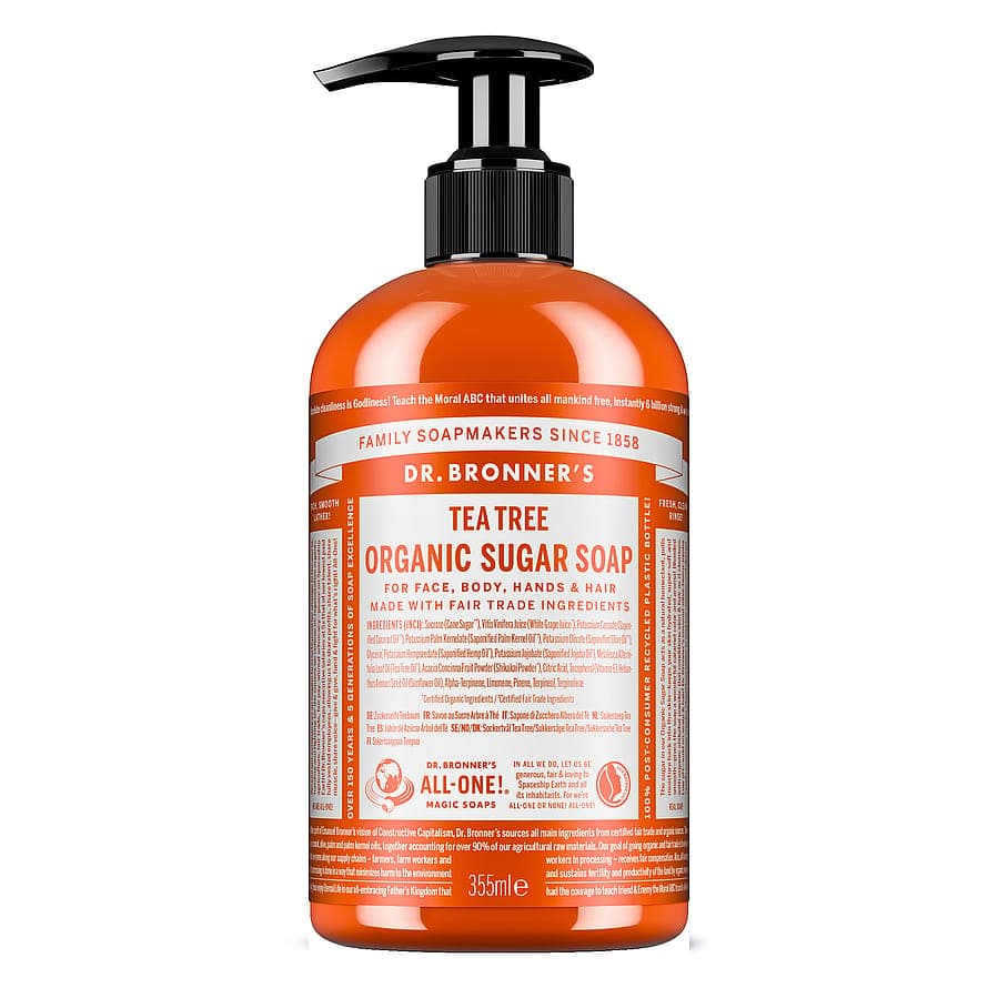 Tea Tree Organic Sugar Soap 355 ml