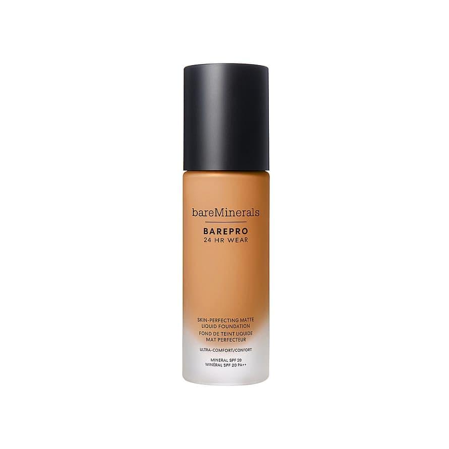 BAREPRO 24HR Skin-Perfecting Matte Liquid Foundation SPF 20 Medium Deep 40 Warm