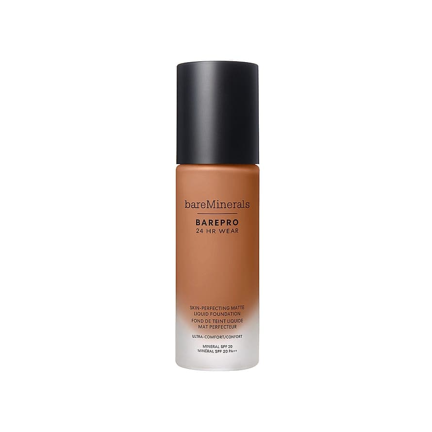BAREPRO 24HR Skin-Perfecting Matte Liquid Foundation SPF 20 Medium Deep 45 Neutral