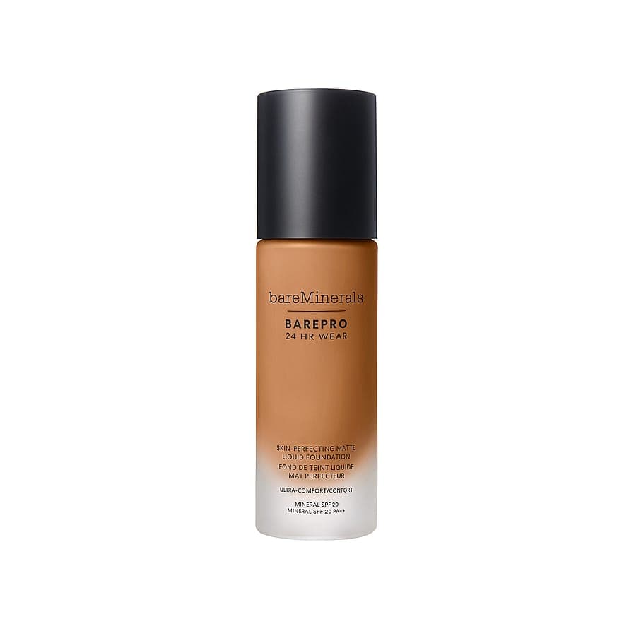 BAREPRO 24HR Skin-Perfecting Matte Liquid Foundation SPF 20 Medium Deep 46 Neutral