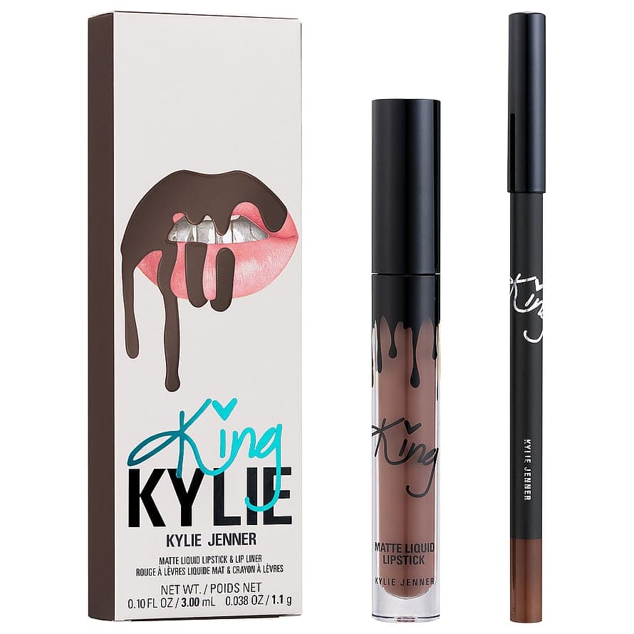 King Kylie Matte Liquid Lipstick + Lip Liner True Brown K