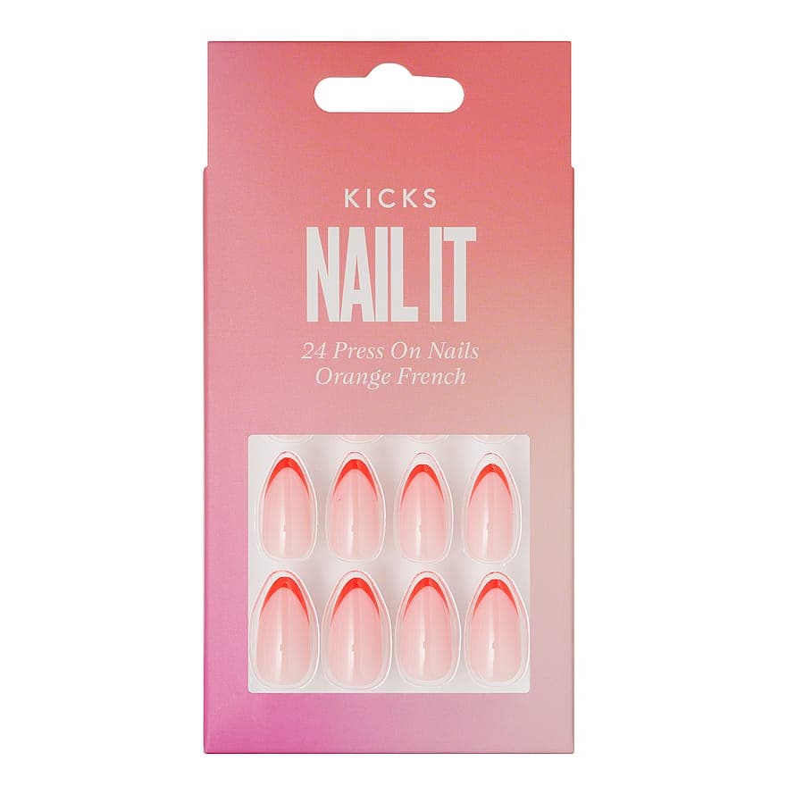 Press On Nails Orange French