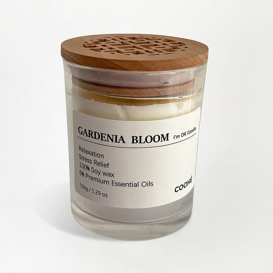 I'M OK Soy Wax Aroma Candle Gardenia Bloom 150 g