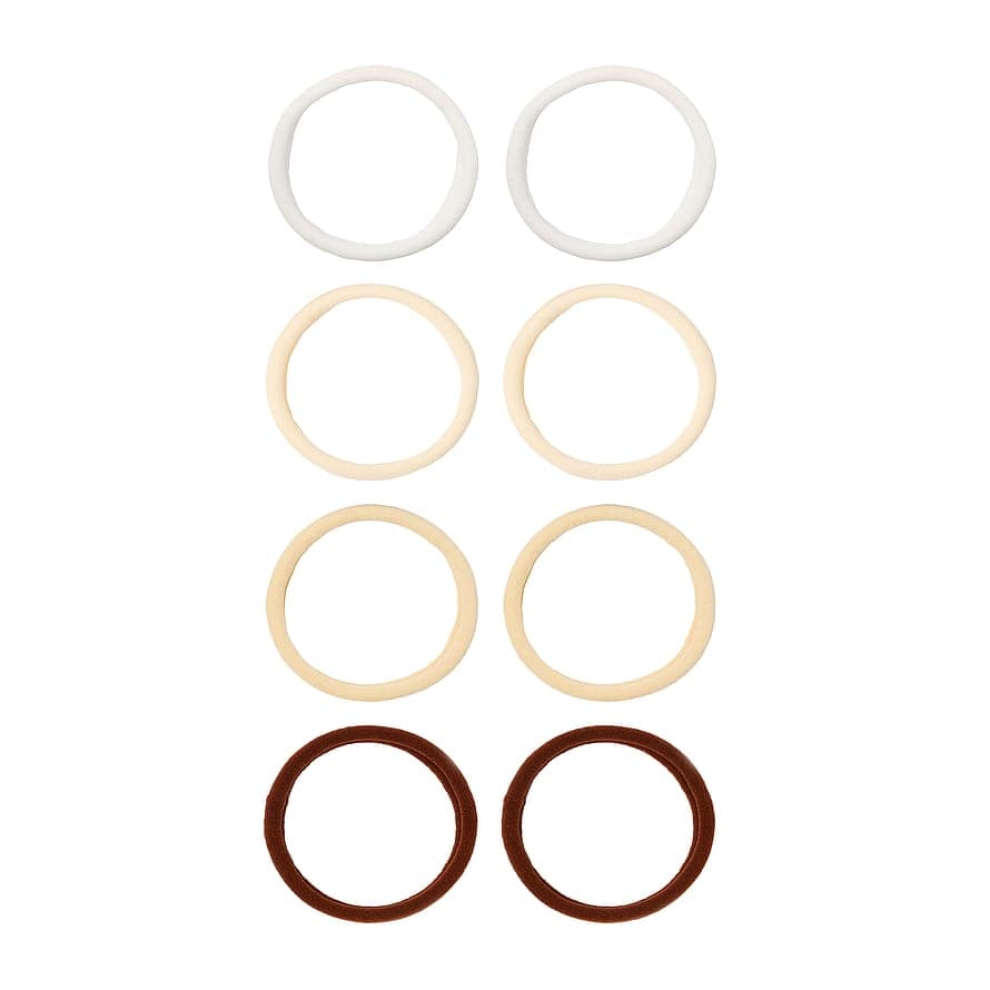 Soft Rolled Ties 8-pack Beige