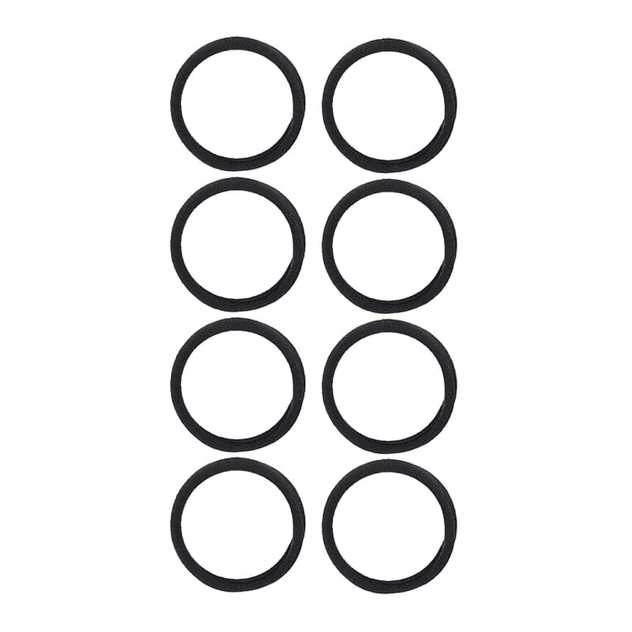 Soft Rolled Ties 8-pack Black