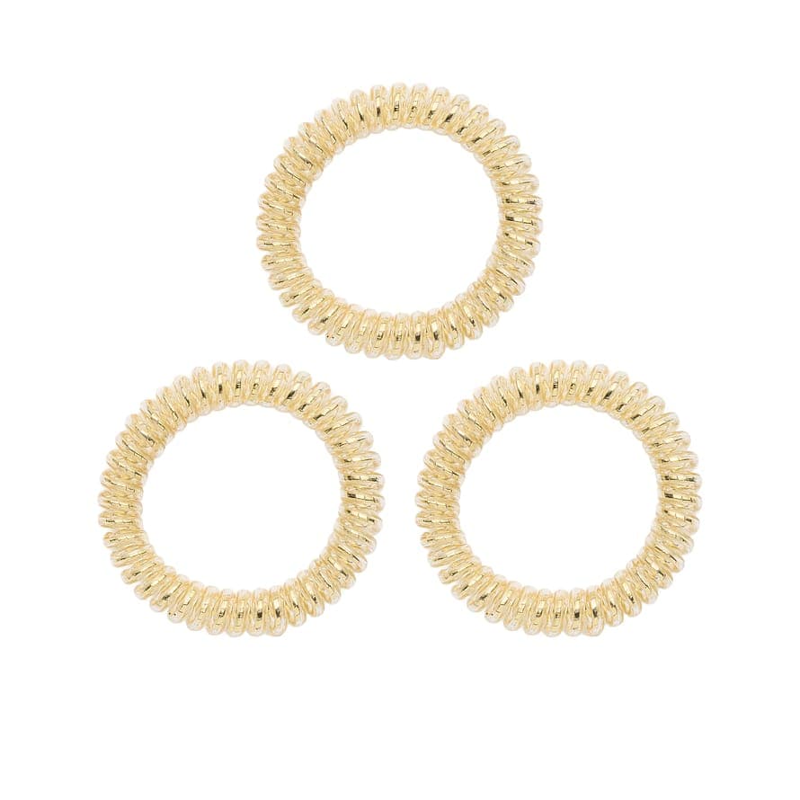 Hair Ties Spiral 3-pack Gold