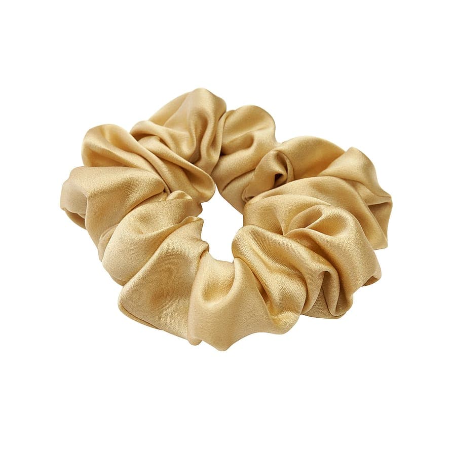 Mulberry Silk Scrunchie Gold