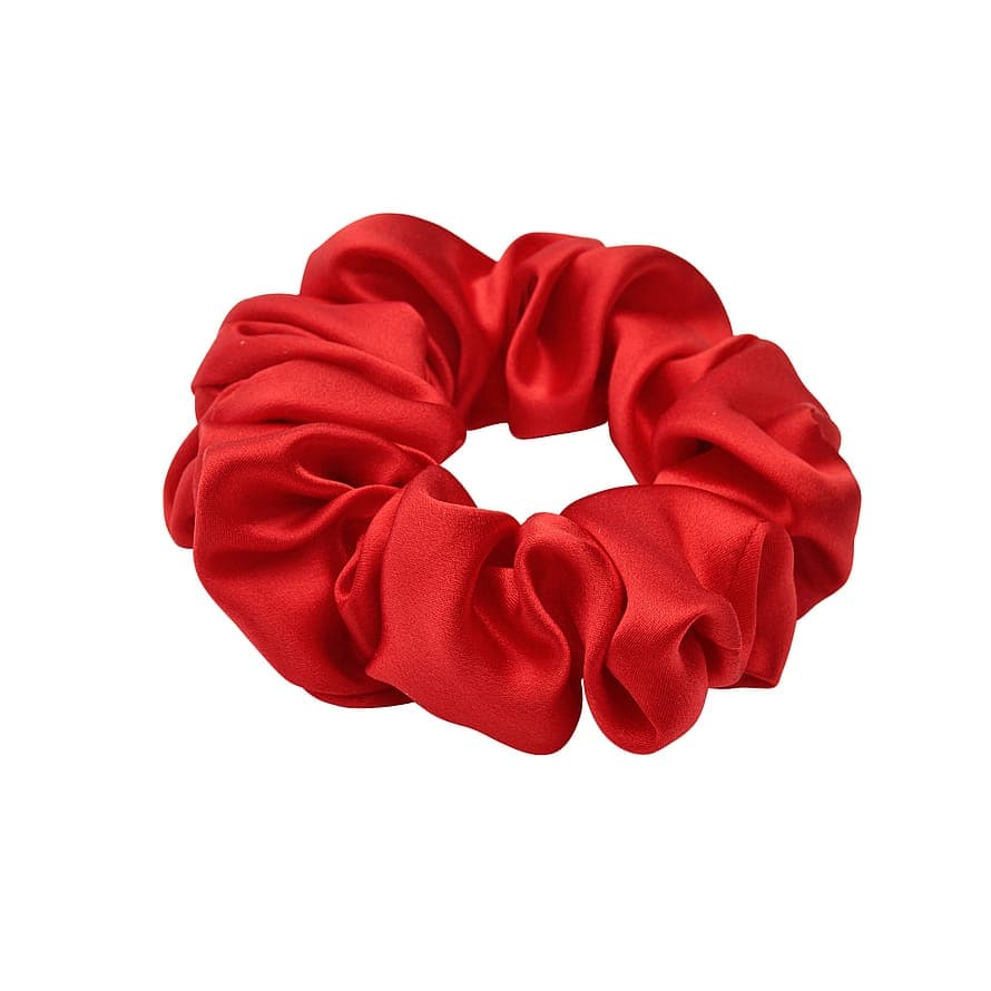 Mulberry Silk Scrunchie Red