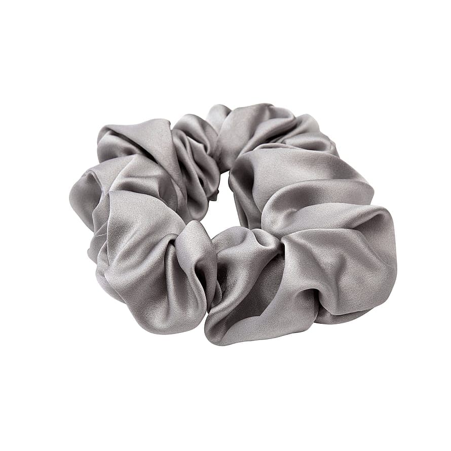 Mulberry Silk Scrunchie Grey