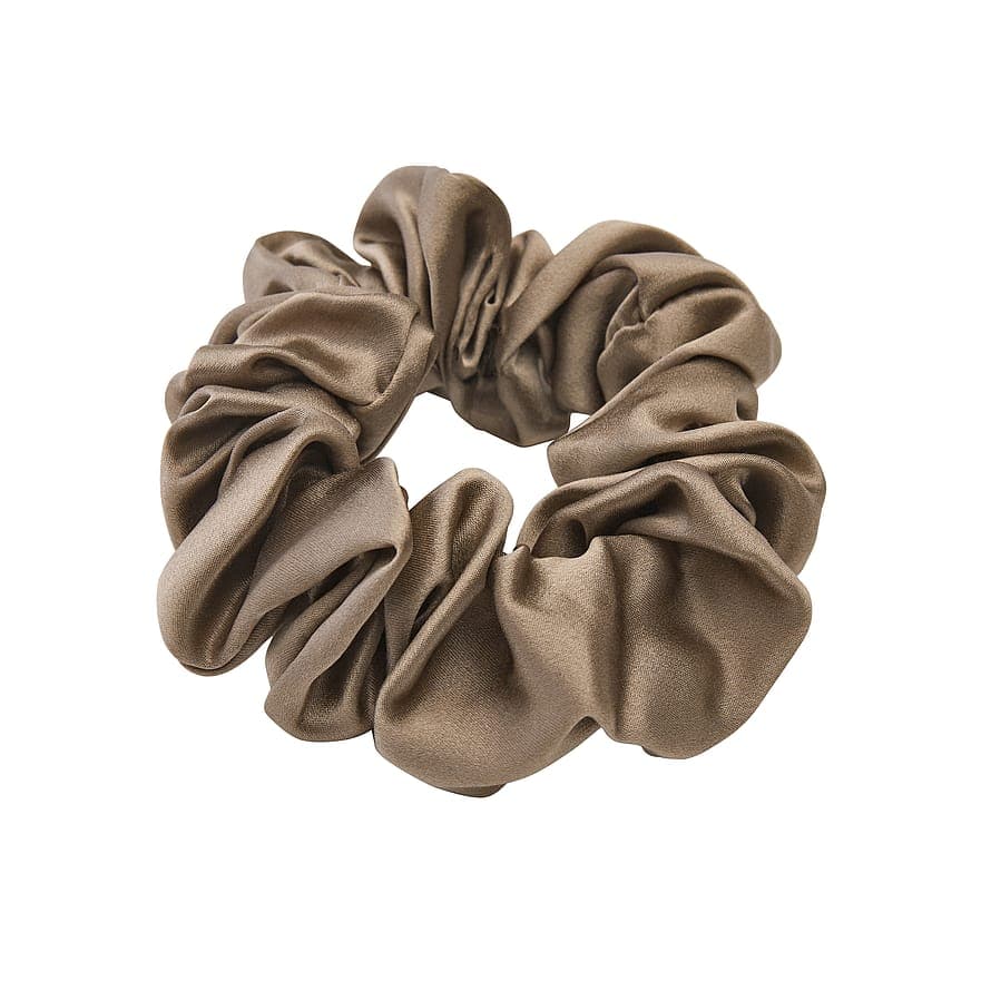 Mulberry Silk Scrunchie Brown