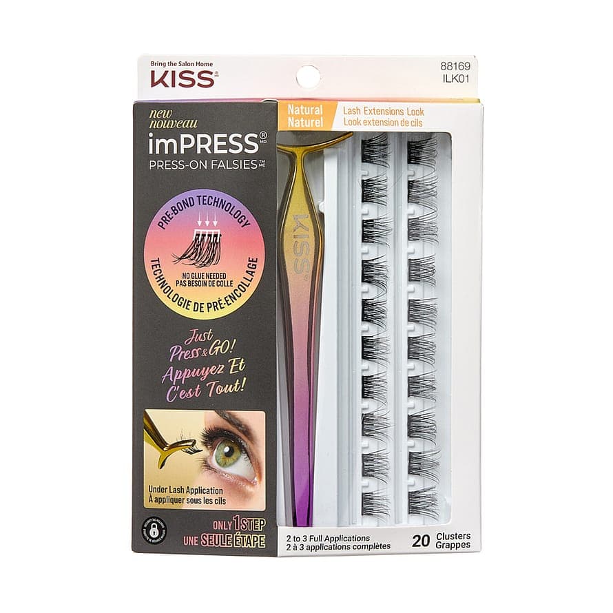 ImPRESS Press On Falsies Natural Kit 01 False lashes 20 pcs