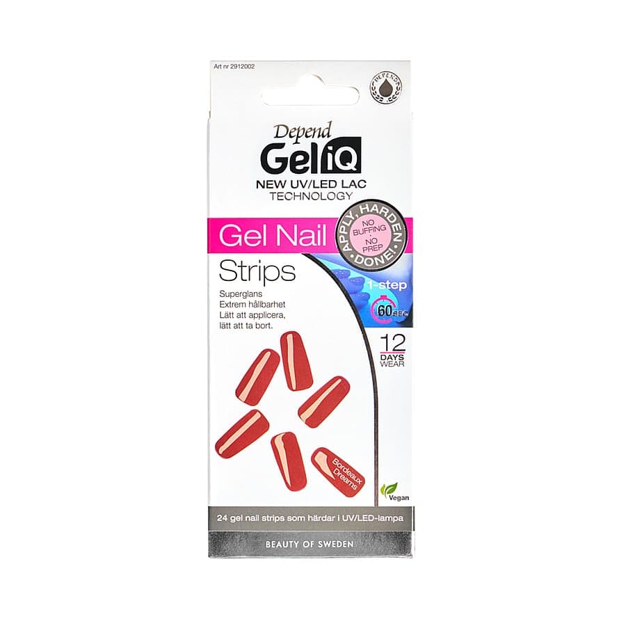 Gel iQ Gel Nail Strips Semi Cured 002 Bordeaux Dreams