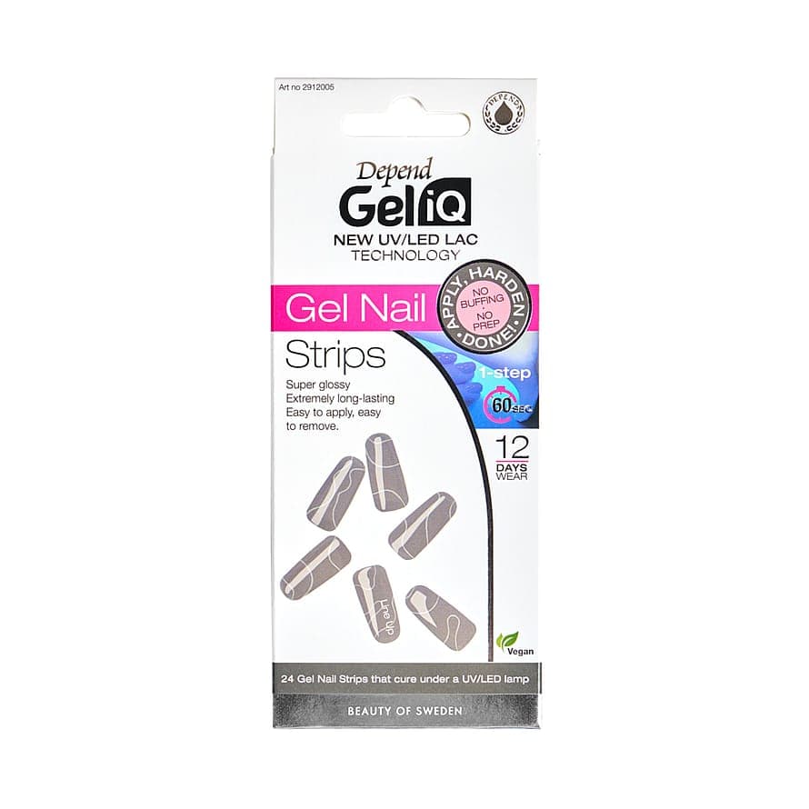 Gel iQ Gel Nail Strips Semi Cured 005 Line Up