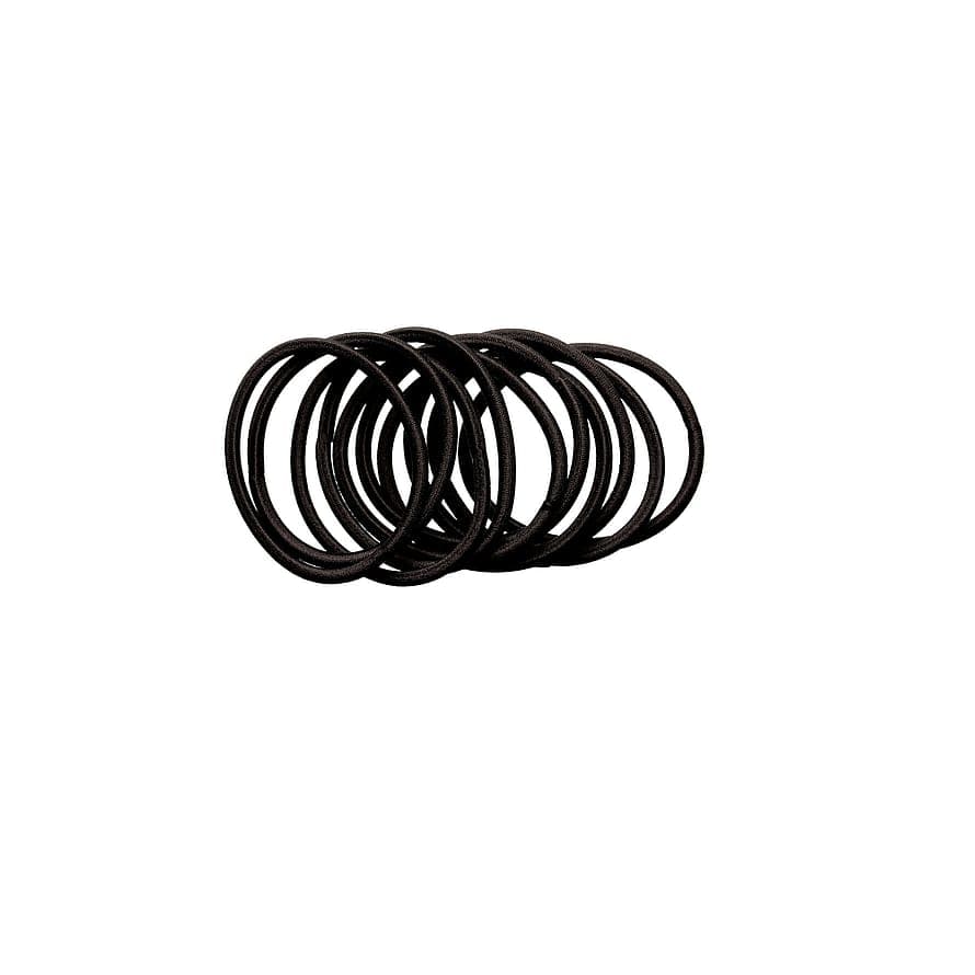 Hair Elastics Black 10 pcs