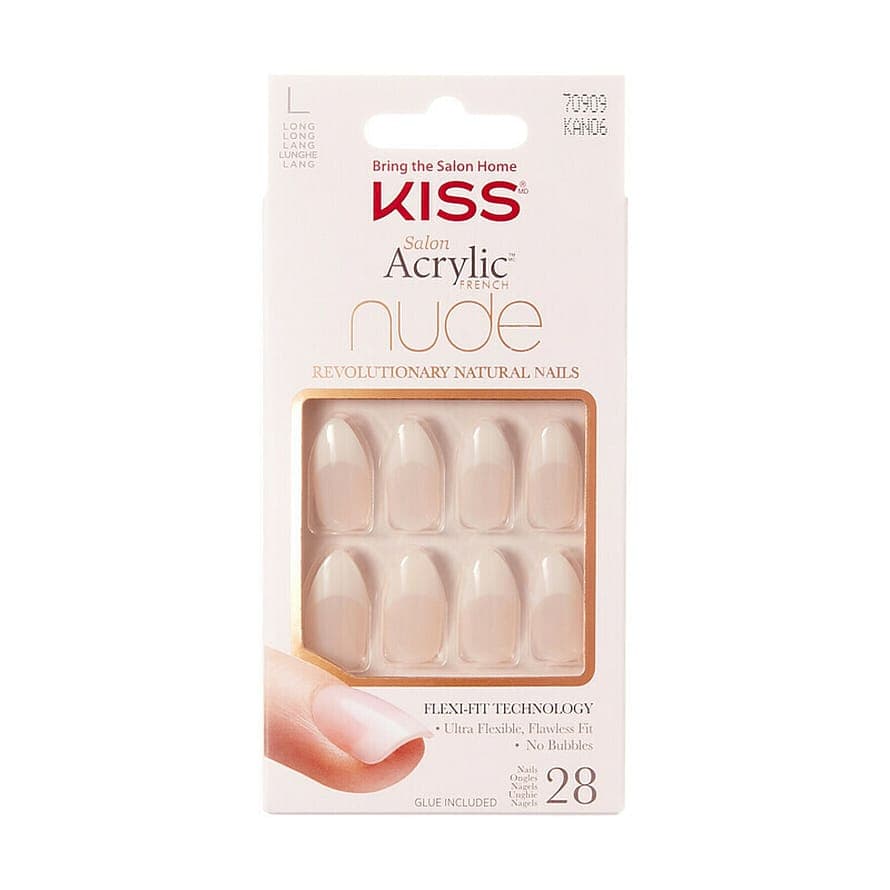 Acrylic Nude Artificial Nails Nude