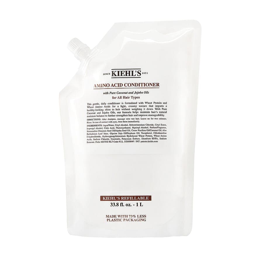 Amino Acid Conditioner with Pure Coconut Oil Refill Pouch 1000 ml, Refill