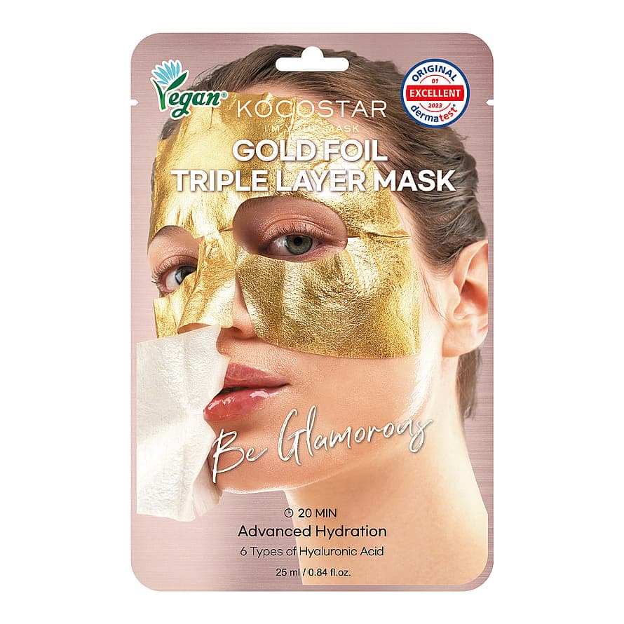 Premium Gold Foil Triple Layer Mask Facial masks Kocostar Premium Gold Foil Triple Layer Mask Facial masks