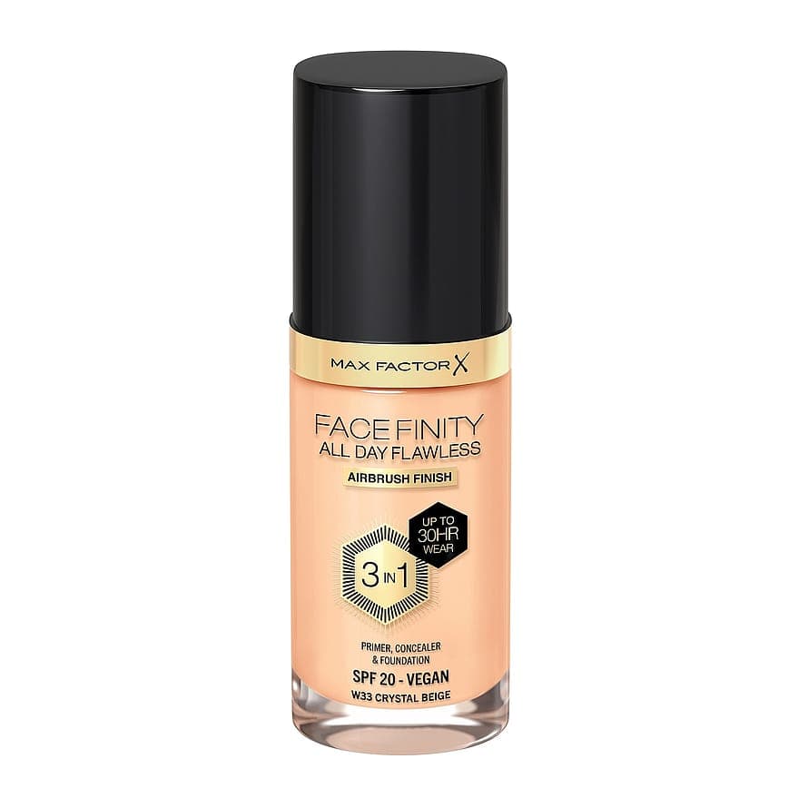 Facefinity All Day Flawless 3-In-1 Foundation W33 Crystal Beige