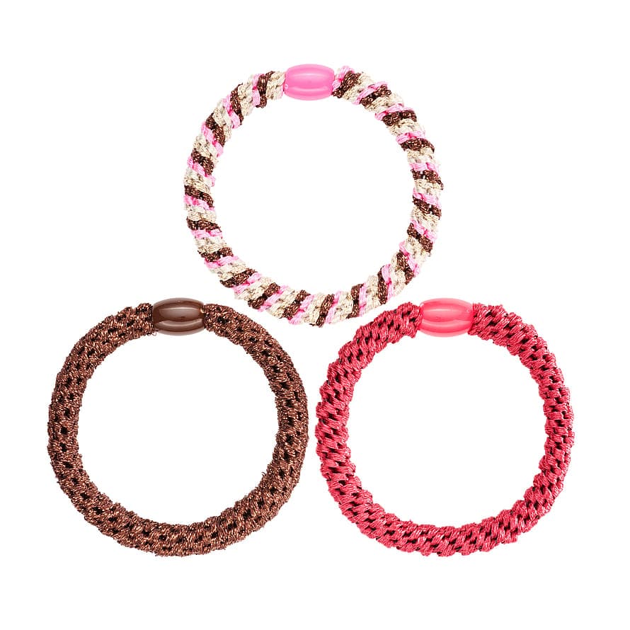 Woven Hairtie Brown Mix 3-P Brown Mix