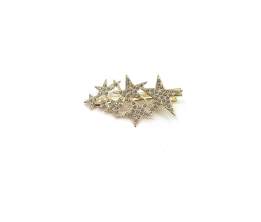 Glitter Snap Stelle Gold