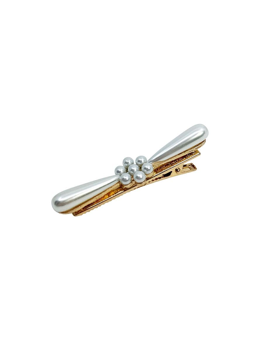 Camila Pearl Clip Duo White White
