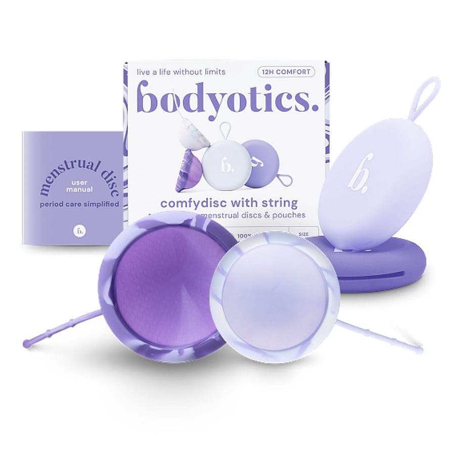 ComfyDisc Reusable Menstrual Discs S & L Purple 2 pcs