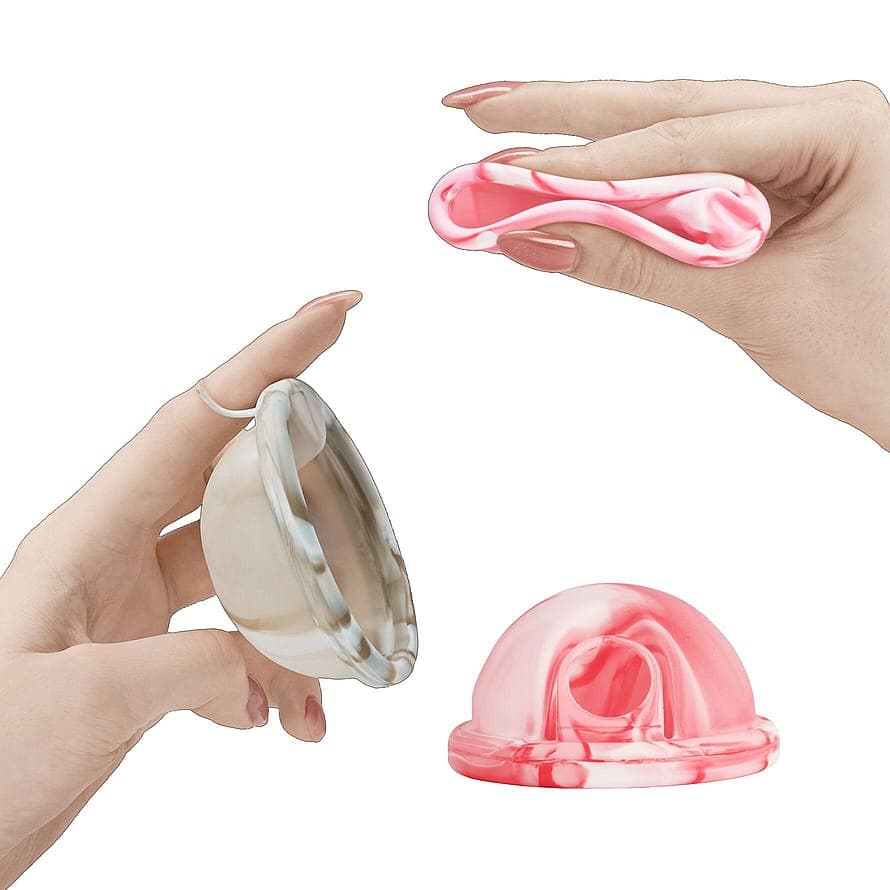 ComfyDisc Reusable Menstrual Discs S & L Beige/Pink 2 pcs