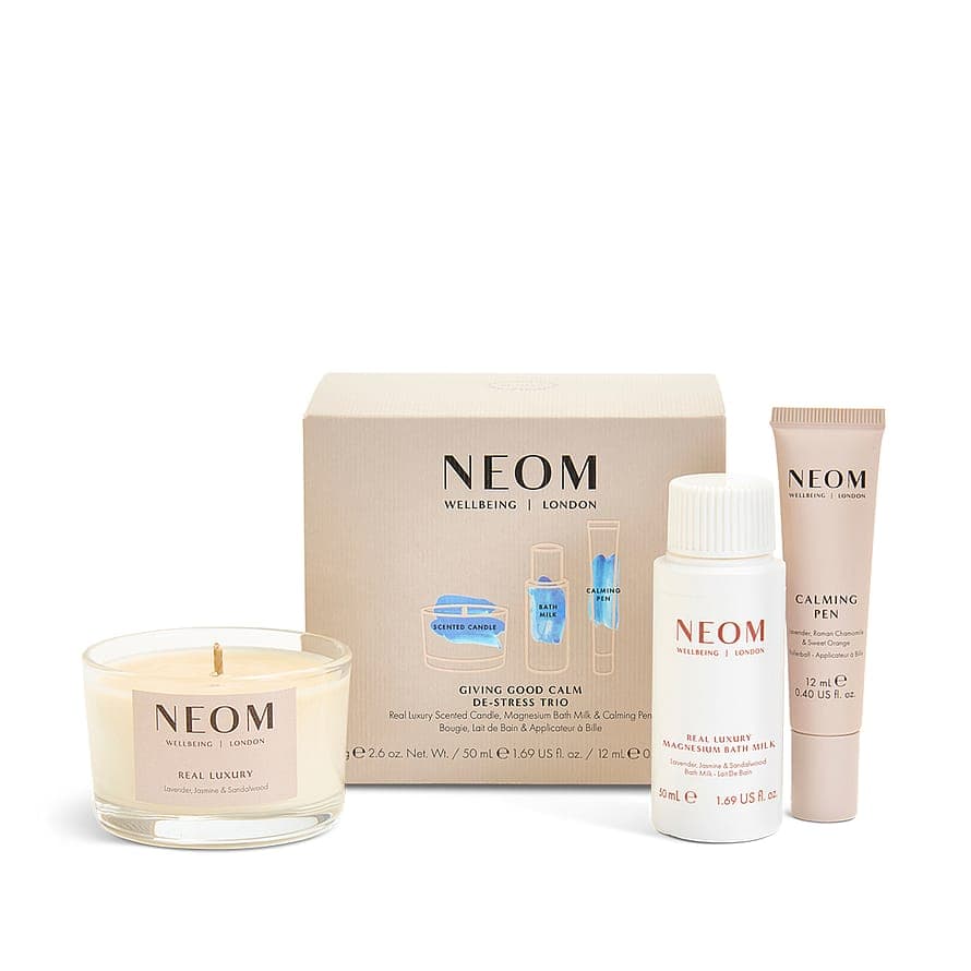 Giving Good Calm De-Stress Trio NEOM Wellbeing Giving Good Calm De-Stress Trio