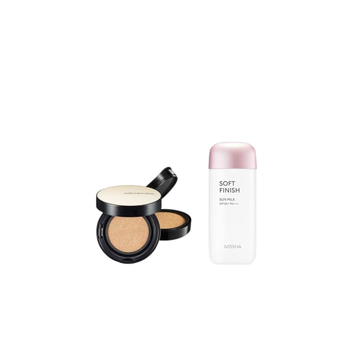 MISSHA - All-Around Safe Block Soft Finish Sun Milk SPF50+ PA+++ - 70ml X Jung Saem Mool - Essential Skin Nuder Long Wear...