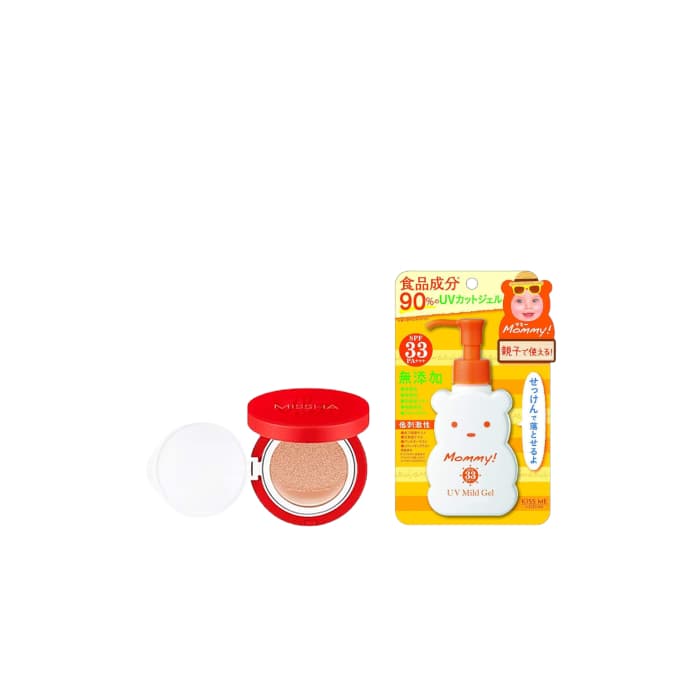 ISEHAN - Kiss Me Mommy UV Mild Gel SPF33 PA+++ - 100ml X MISSHA - Velvet Finish Cushion SPF50+ PA+++ - 15g - 21