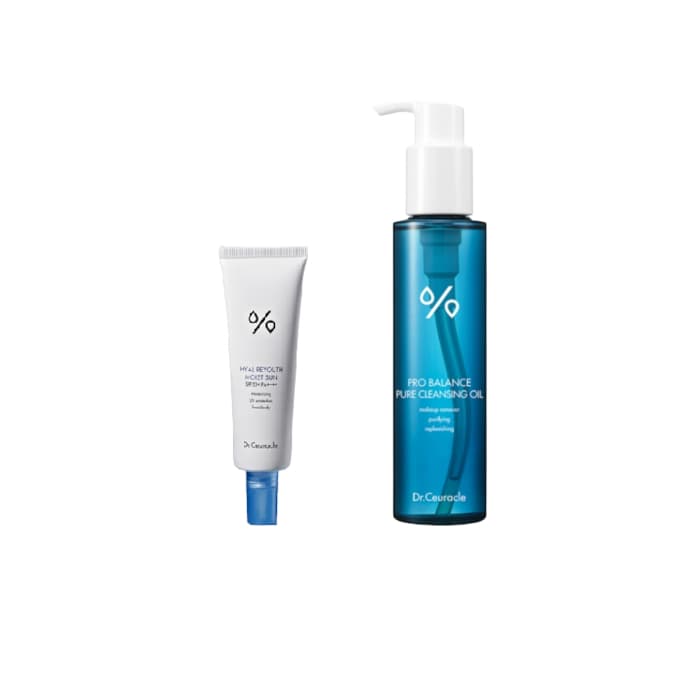 Dr.Ceuracle - Hyal Reyouth Moist Sun SPF50+ PA++++ - 50ml + Pro-Balance Pure Cleansing Oil - 155ml Set