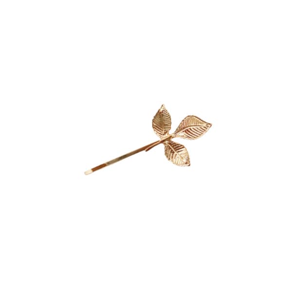MsBlossom - Leaf Hair Pin - 1pc - Gold
