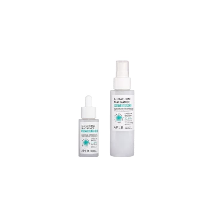 APLB - Glutathione Niacinamide Ampoule Serum - 40ml (1ea) + Glutathione Niacinamide Mist Essence - 105ml (1ea) Set