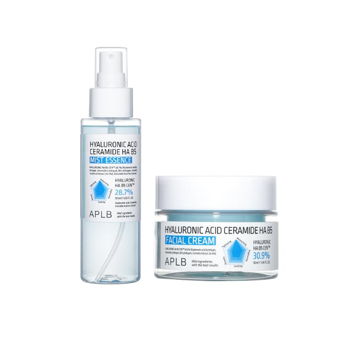 APLB - Hyaluronic Acid Ceramide HA B5 Facial Cream - 55ml (1ea) + Mist Essence - 105ml (1ea) Set