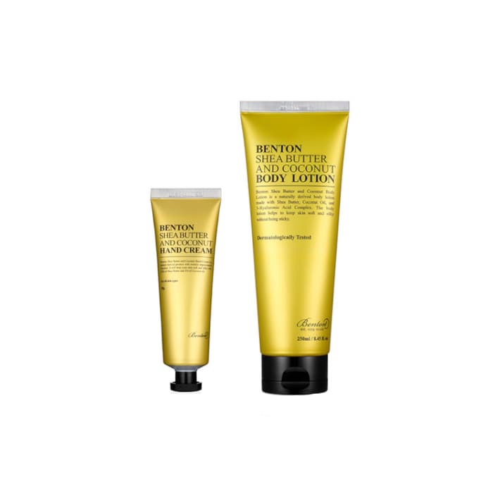 Benton - Shea Butter & Coconut Body Lotion - 250ml (1ea) + Hand Cream - 50g (1ea) Set