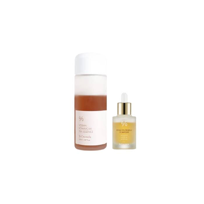 Dr.Ceuracle - Vegan Kombucha Tea Essence - 150ml + Royal Vita Propolis 33 Ampoule - 30ml Set