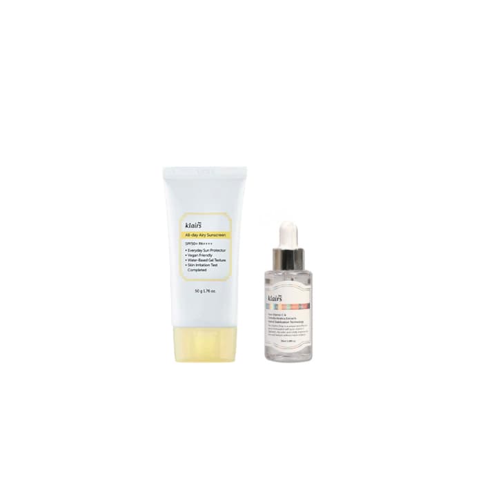 Dear; Klairs - All-day Airy Sunscreen SPF50+ PA++++ - 50g + Freshly Juiced Vitamin Drop - 35ml (1ea) Set