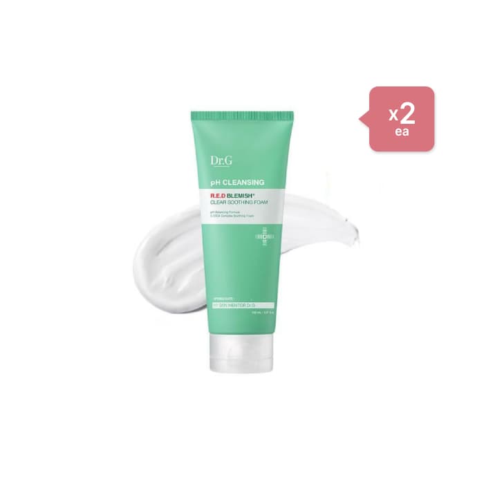Dr.G R.E.D Blemish Clear Soothing pH Cleansing Foam 150ml - 150ml - White (2ea) Set