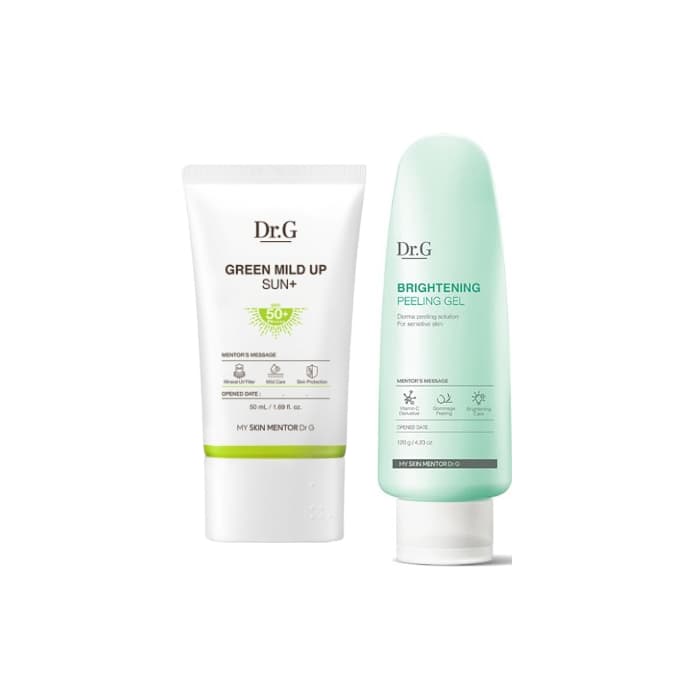 Dr.G Brightening Peeling Gel (New) - 120g + Green Mild Up Sun+ (SPF50+ PA++++) - 50ml (1ea) Set