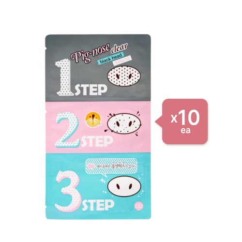 Holika Holika Pig-nose Clear Black Head 3-Step Kit (10ea) Set