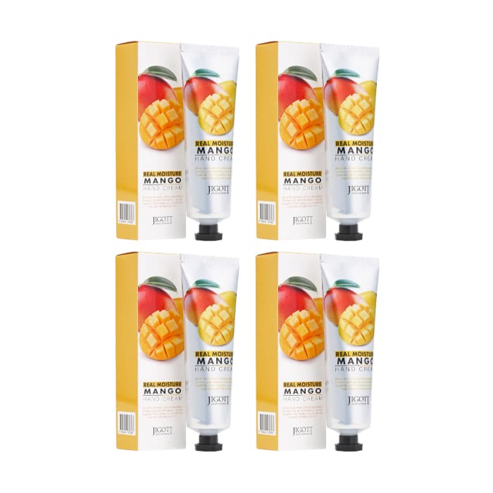 Jigott - Real Moisture Hand Cream - Mango - 100ml (4ea) Set