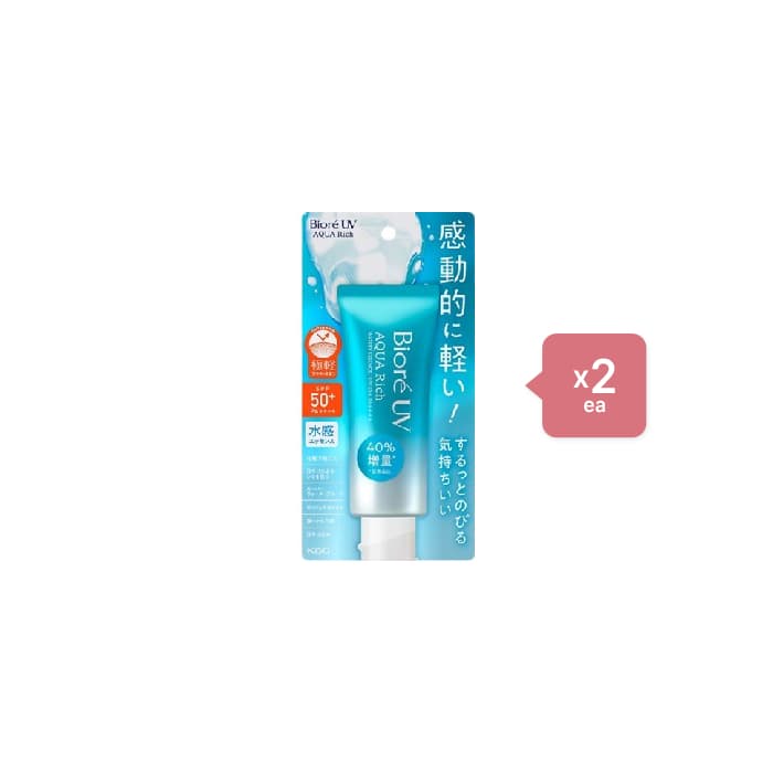 Kao Biore UV Aqua Rich Watery Essence SPF50+ PA++++ - 70g 2pcs Set