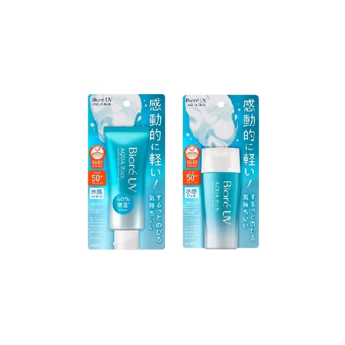 Kao Biore UV Aqua Rich Water Gel + Essence SPF50+ PA++++ 70ml + 70g Set