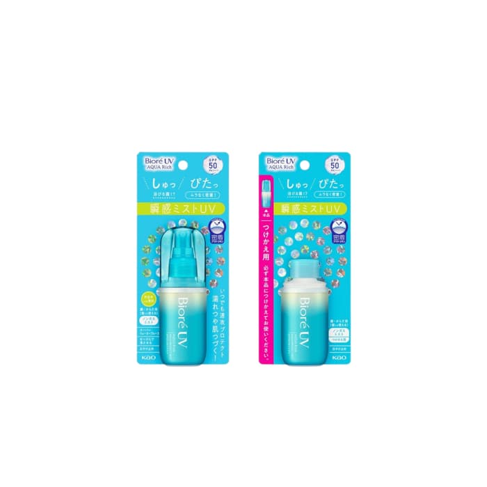 Kao - Biore UV Aqua Rich Aqua Protect Mist SPF50 PA++++ + Refill Set