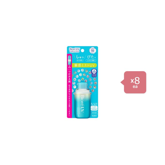 Kao - Biore UV Aqua Rich Aqua Protect Mist SPF50 PA++++ Refill - 60ml (8ea) Set