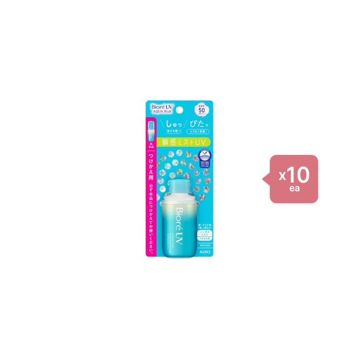 Kao - Biore UV Aqua Rich Aqua Protect Mist SPF50 PA++++ Refill - 60ml (10ea) Set