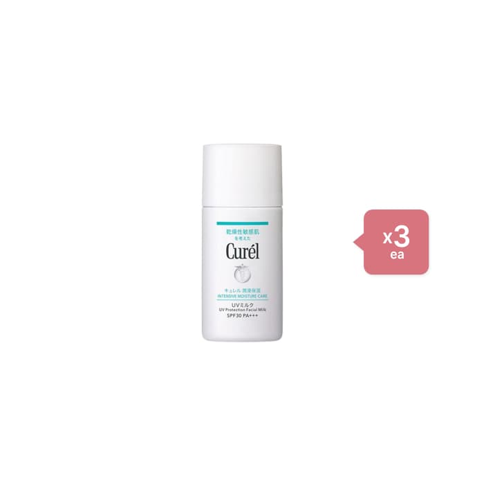 Kao - Curel Intensive Moisture Care UV Protection Facial Milk SPF30 PA+++ - 30ml (3ea) Set