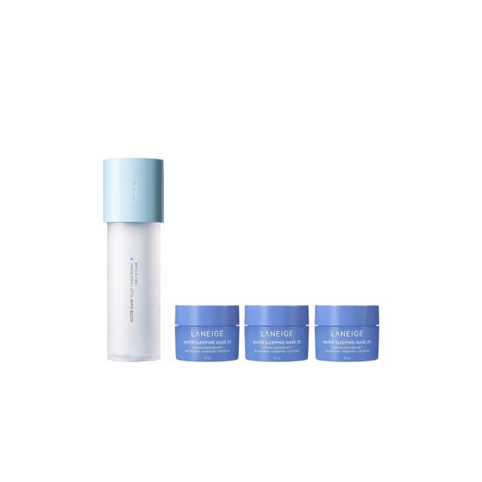 LANEIGE - Water Bank Blue Hyaluronic Essence Toner For Combination To Oily Skin - 160ml (1ea) + Water Sleeping Mask EX - 15ml...