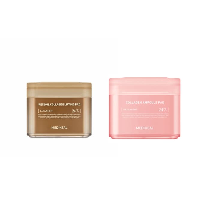 Mediheal - Collagen Ampoule Pad - 100ea (1ea) + Retinol Collagen Lifting Pad - 100ea (1ea) Set